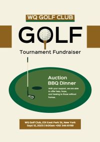 tournament, game, sports, Golf Fundraiser Invitation Template