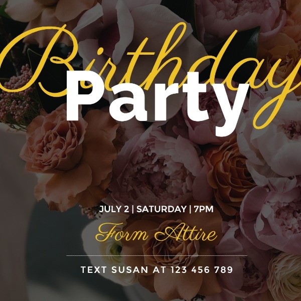Birthday Party Instagram Post