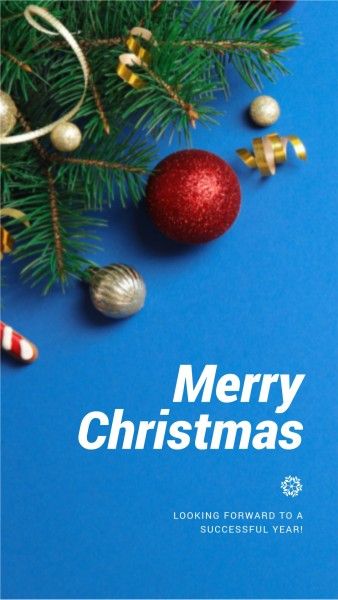 xmas, holiday, christmas decoration, Blue Elegant Classic Christmas Wish Instagram Story Template