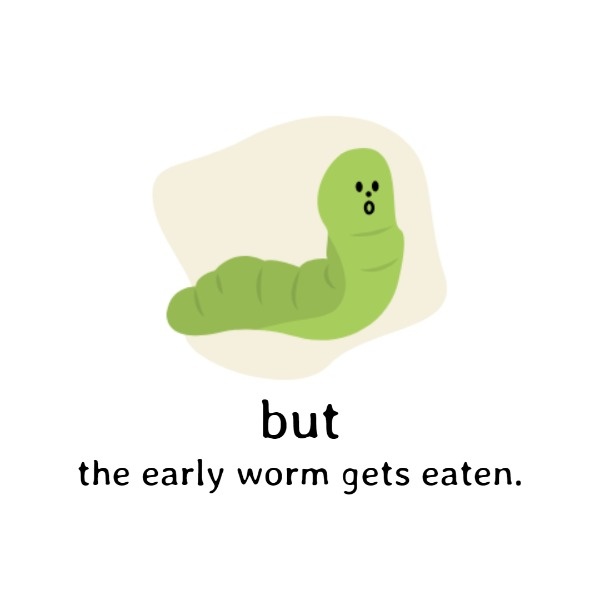 Early Worm Instagram Post
