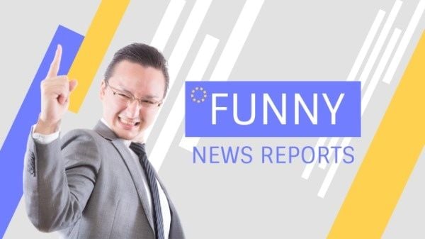 reports, host, business, Funny News Report YouTube Banner Youtube Channel Art Template