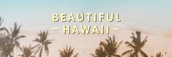 travel, sea, beach, Blue Beautiful Hawaii Twitter Cover Template
