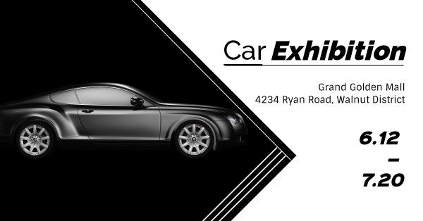  cover photo, exhit, show, Car Exhibition Facebook Event Cover Template