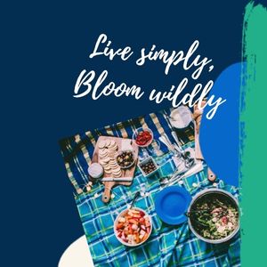 live, wildly, dinner, Blooming Your Day Quote Instagram Post Template