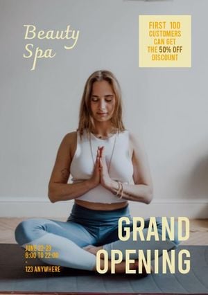 Yoga Class Grand Opening Flyer
