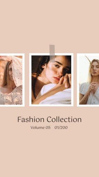 girls, potrait, photo, Pink Fashion Collection Instagram Story Template