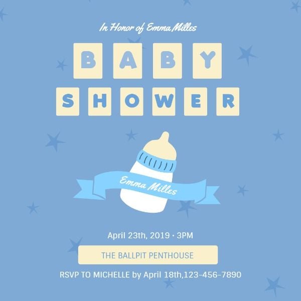 event, party, celebration, Baby Shower  Instagram Post Template