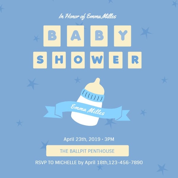 Baby Shower Instagram Post Template Instagram Post