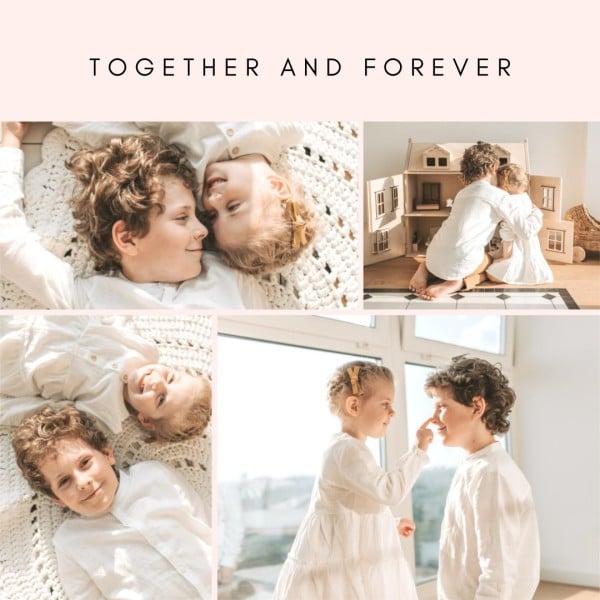 Collage de famille Pink Minimal