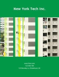 business, company, financial highlight, Green Cover with Building Image Yearbook Template