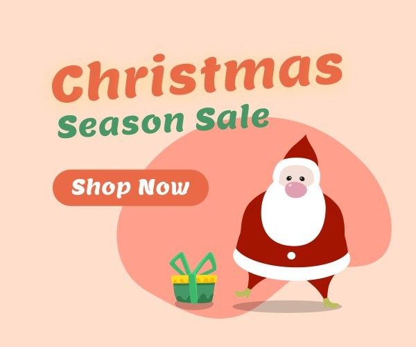 business, marketing, promotion, Pink Christmas Sale Medium Rectangle Template