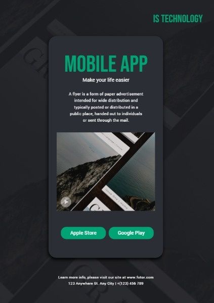 sale, marketing, business, Black Mobile App Flyer Template