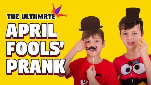 Yellow Funny April Fools' Day Prank Youtube Thumbnail