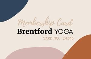 membership, brown, text, YOGA Vip Card ID Card Template