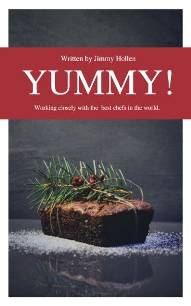 cooking, cook, food, Dark Grey Yummy Book Cover Template