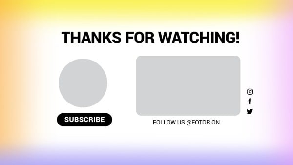 Customized Youtube End Screen Design With Youtube End Card Templates