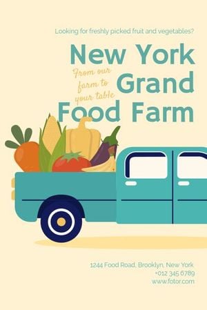 grand food farm, advertising, organic, Food Farm Ads Pinterest Post Template