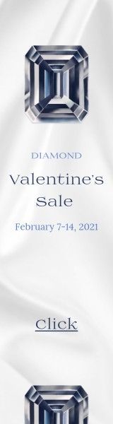 diamond, photo, accesory, Valentine's Sale Gift Voucher Wide Skyscraper Template