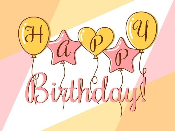happy, celbration, event, Cute Pink Birthday Card Template