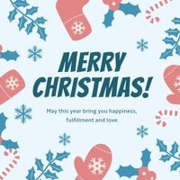 ブルーフローラルクリスマスインスタグラム投稿 Instagram投稿