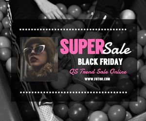 discount, business, marketing, Black Friday Online Sale Large Rectangle Template