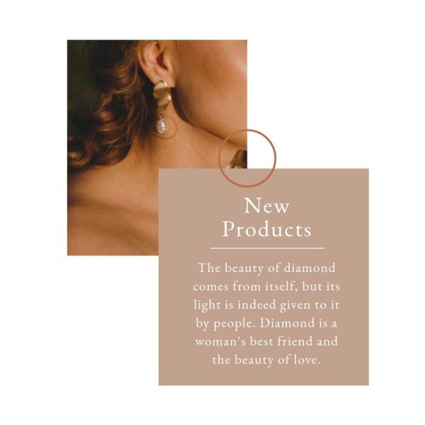 earrings, brand building, beauty, Earring Jewelry Sale Promotion Branding Post Instagram Post Template