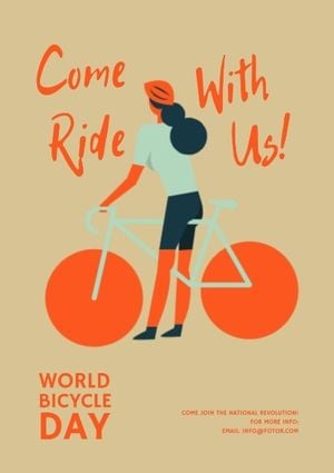 bike, sport, sports, World Bicycle Day Poster Template