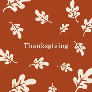 thank you, grateful, blessing, Orange Floral Gratitude Happy Thanksgiving Social Media Instagram Post Template