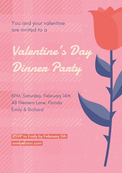 valentines day, valentine day, festival, Pink Background Valentine's Day Invitation Template