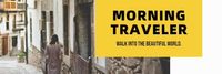 travelling, traveller, journey, Yellow Traveler Email Header Template