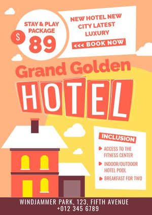 accommodation, tour, travel, Hotel Activity Advertisemen Poster Template