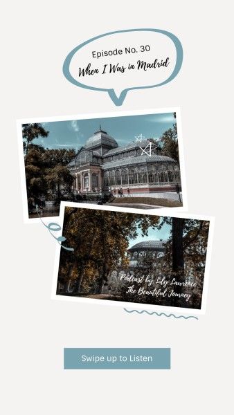 travel, life, vacation, Summer Madrid Journey  Instagram Story Template