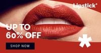 facebook ad, facebook page, fb, Eye-catching Lipstick Sales Facebook App Ad Template