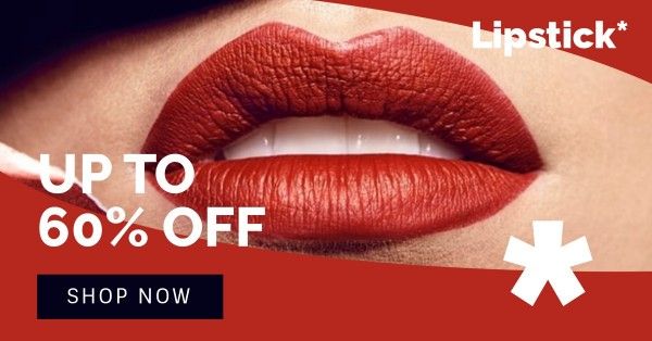 Eye-catching Lipstick Sales Facebook App Ad