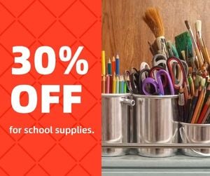 sale, autumn, study, Happy Back To School Now  Facebook Post Template