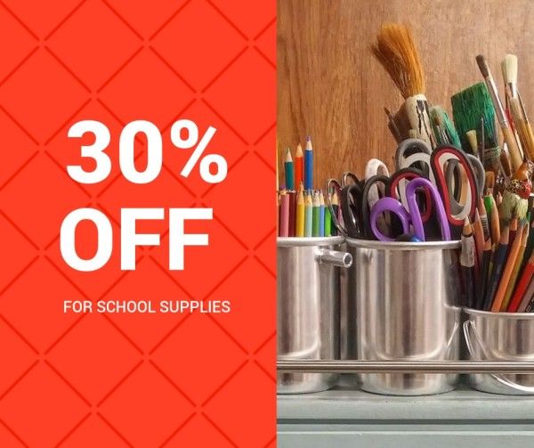 sale,  autumn,  study, Happy Back To School Now  Facebook Post Template