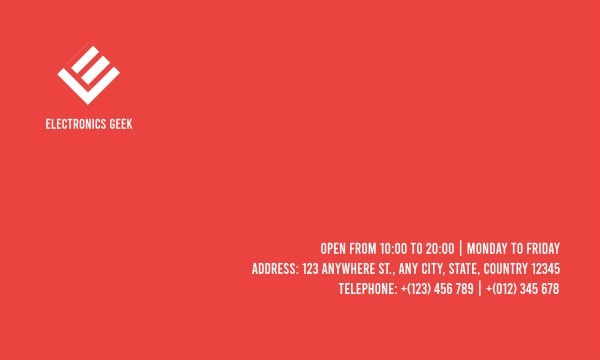 Red Color Background Of Electronics Geek