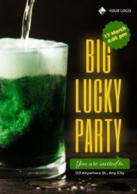 st patricks day, happy st patricks day, event, Green Simple Saint Patrick's Day Party Poster Template