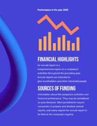 business, company, financial highlight, Blue Aesthetic Yearbook Template