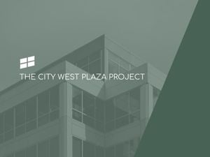 outline, city west plaza, facts, Dark Green T.C.W.P. Ppt Presentation 4:3 Template