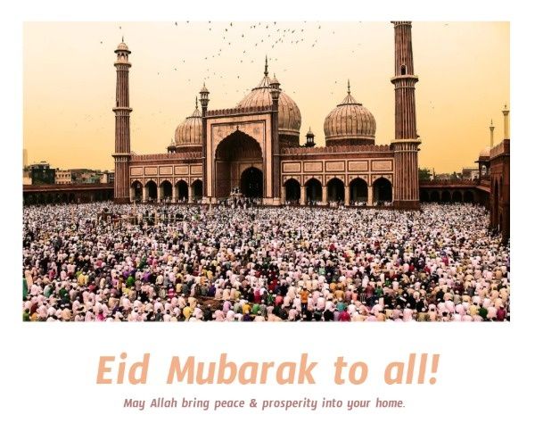 eid mubarak, eid, ramadan, Traditional Mubarak Festival Facebook Post Template