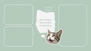 Green Simple Desktop Organizer And Funny Cat Desktop Wallpaper Template and  Ideas for Design | Fotor