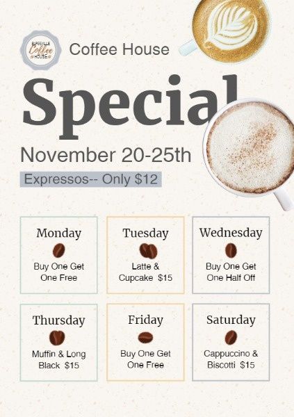 Coffee House Special Offer Flyer