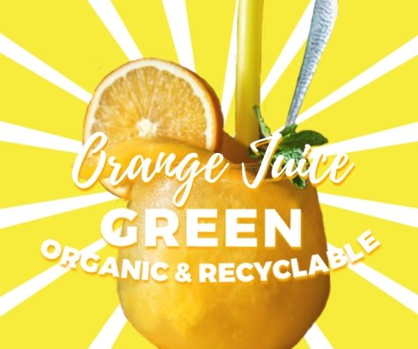 drink, restaurant, water, Natural Orange Juice Sale Facebook Post Template