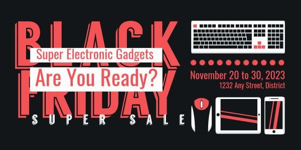 Black Friday Gadget Super Sale Twitter Post