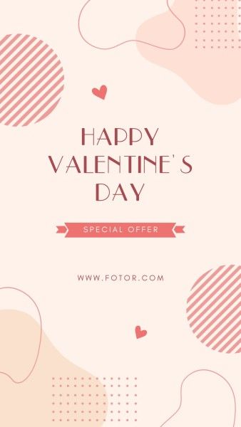 valentine day, valentines day, valentines, Pink Valentine Sale Promotion Instagram Story Template
