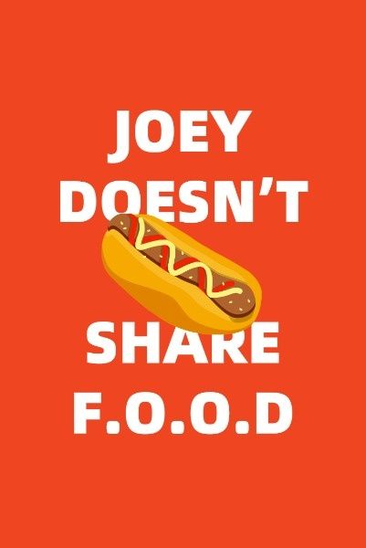ジョーイは食べ物を分かち合わない Pinterestポスト