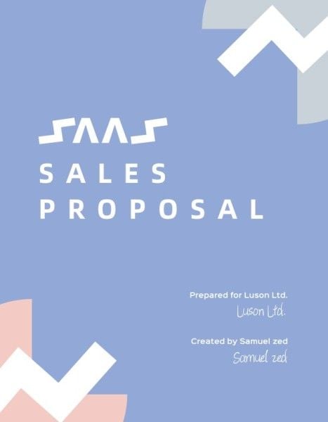新鲜而简单的 SaaS 销售营销建议 提案项目