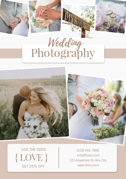 White Wedding Photography Studio  Flyer