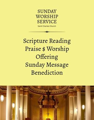 Yellow Worship Service Program